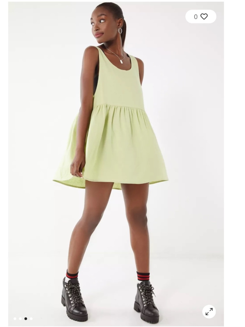 Urban Renewal Remnants Linen Babydoll Mini Dress